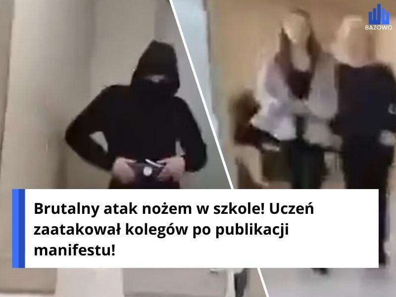 Brutalny atak nożem w szkole! Uczeń zaatakował kolegów po publikacji manifestu!